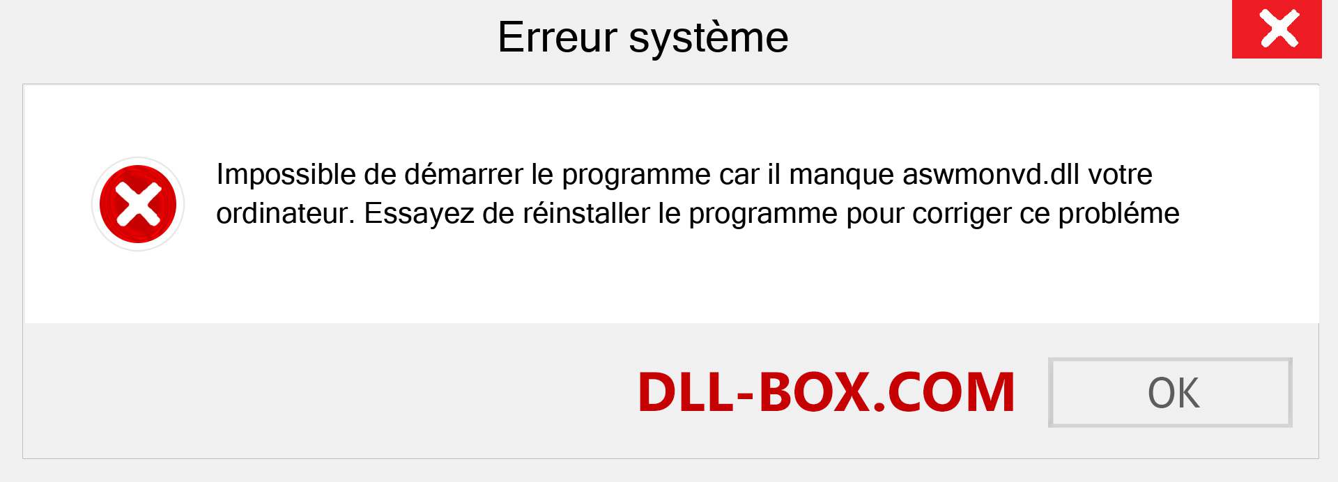 Le fichier aswmonvd.dll est manquant ?. Télécharger pour Windows 7, 8, 10 - Correction de l'erreur manquante aswmonvd dll sur Windows, photos, images